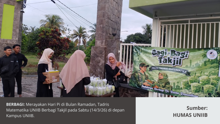 MERAYAKAN HARI Pi DI BULAN RAMADAN: TADRIS MATEMATIKA UNIIB BERBAGI TAKJIL