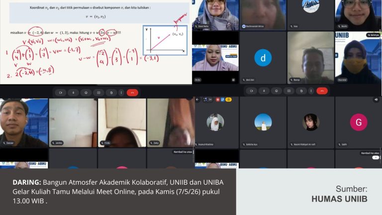 UNIIB JADI DOSEN TAMU DI UNIBA, SECARA INTERAKTIF BAHAS KONSEP ALJABAR VEKTOR